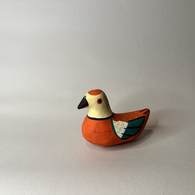 The duck's eyes are bloodshot