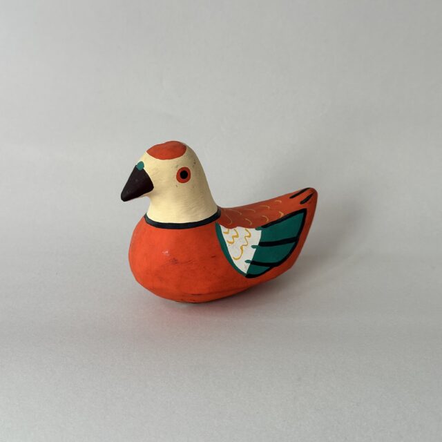 The duck's eyes are bloodshot